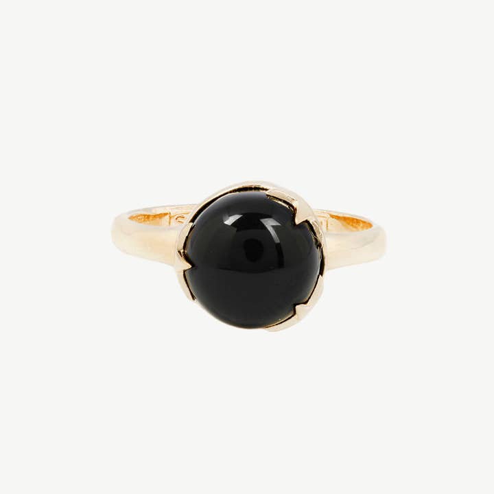 Under The Stars Ring in Black Onyx/Gold for wholesale by Studio Grun