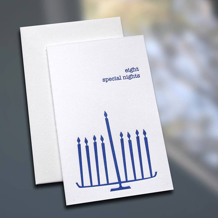 Mini carte Huit Nuits Spéciales - Boîte de 6 pour la vente par Sky of Blue Cards