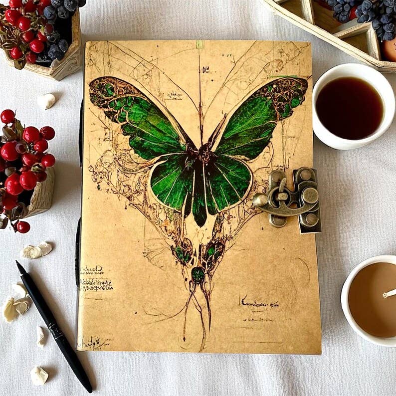 Leatherooze - Wholesale Journal/Diary - Leather handmade Journal – Luna Moth Book of Shadow5