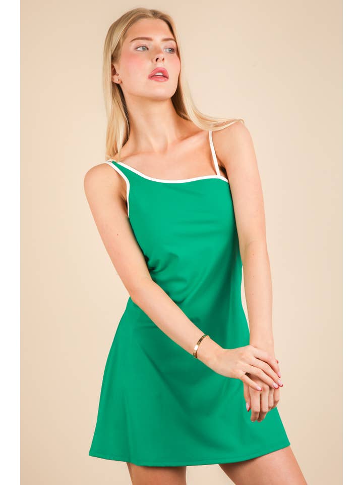 VERY J - Wholesale Athletic Dress - Women's - ND31660-Activewear Mini Dress with Inside Lining19