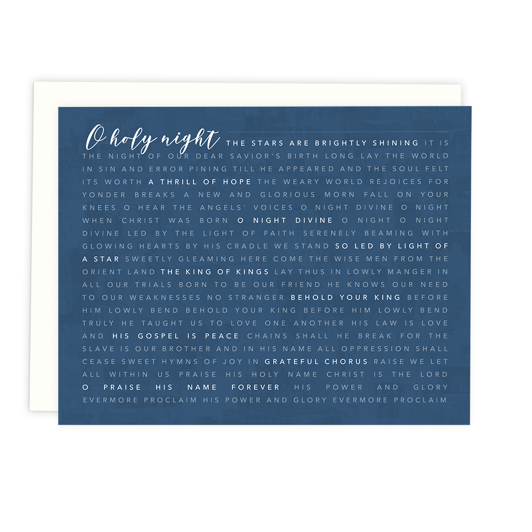 7th & Palm - Wholesale Christmas Card - O Holy Night Lyrics Holiday Greeting Card1