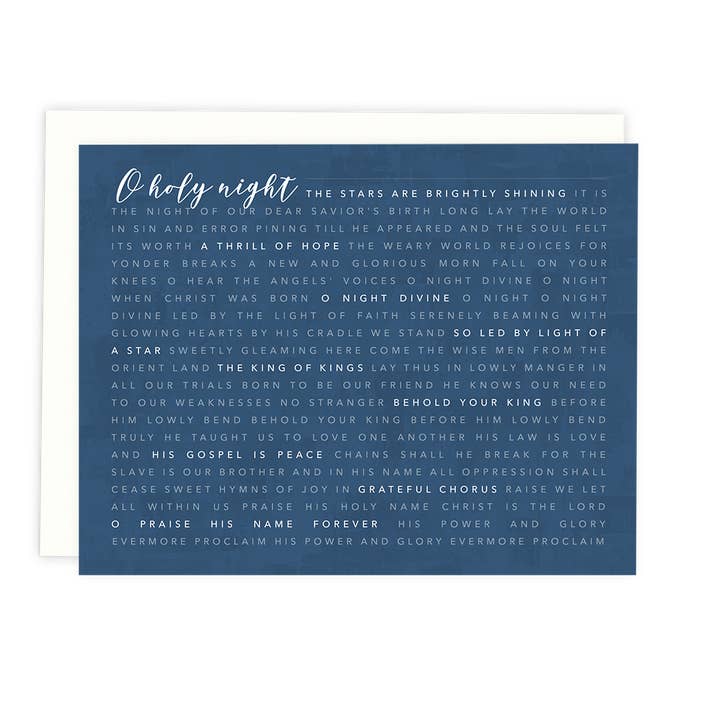7th & Palm - Wholesale Christmas Card - O Holy Night Lyrics Holiday Greeting Card1
