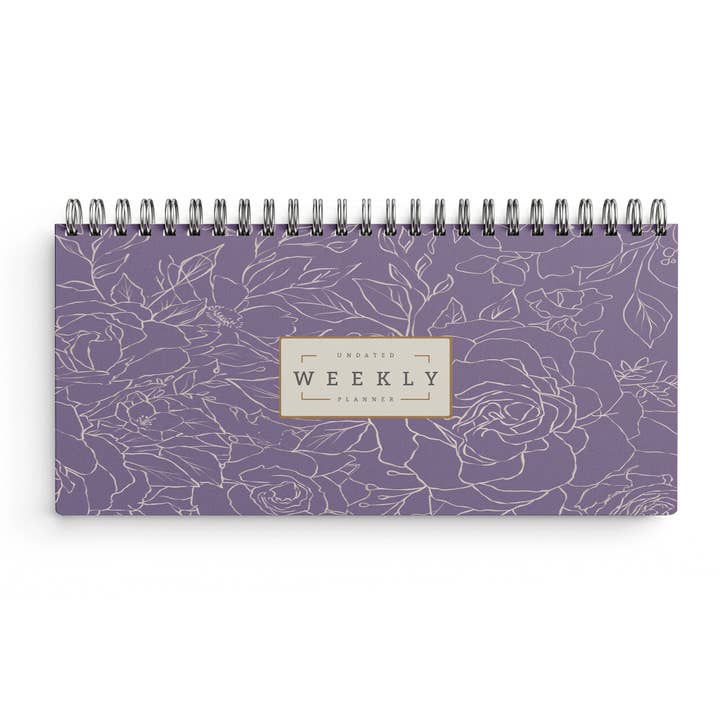 Floral Undated Weekly Planner for wholesale by Line & Script