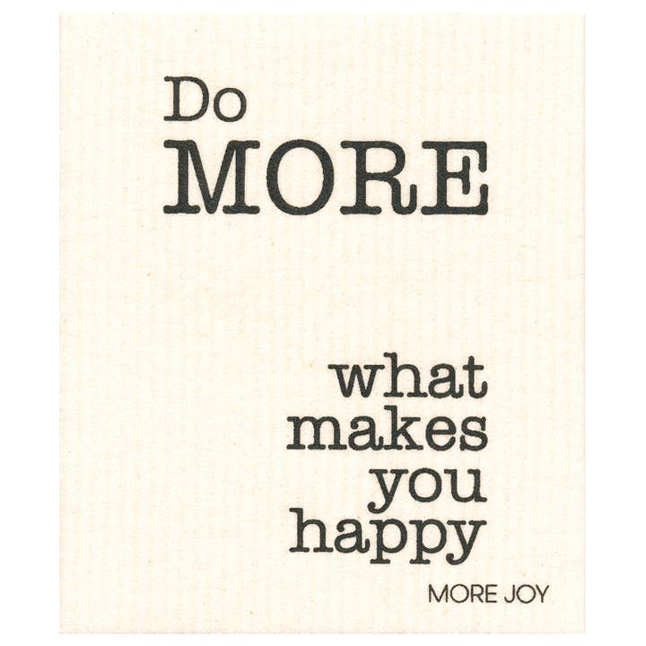 Strofinaccio con testo Do More per la vendita all'ingrosso da parte di More Joy Home