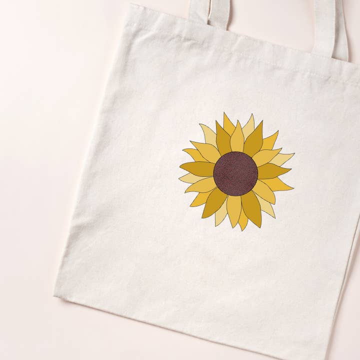 Sunflower paint-by-number tote kit for wholesale by Green Stitches