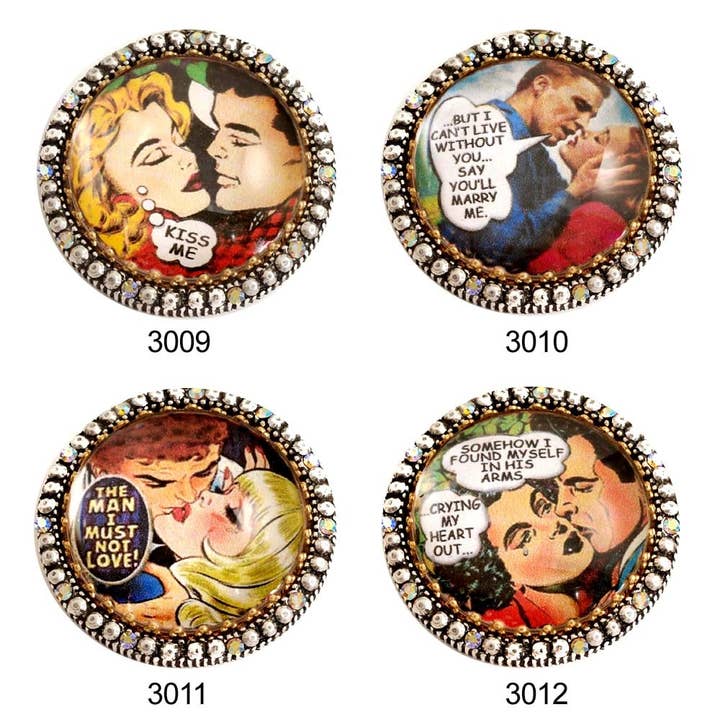 Sweet Romance Jewelry - Wholesale Cocktail/Statement Ring - Vintage Vixens Comic Rings3