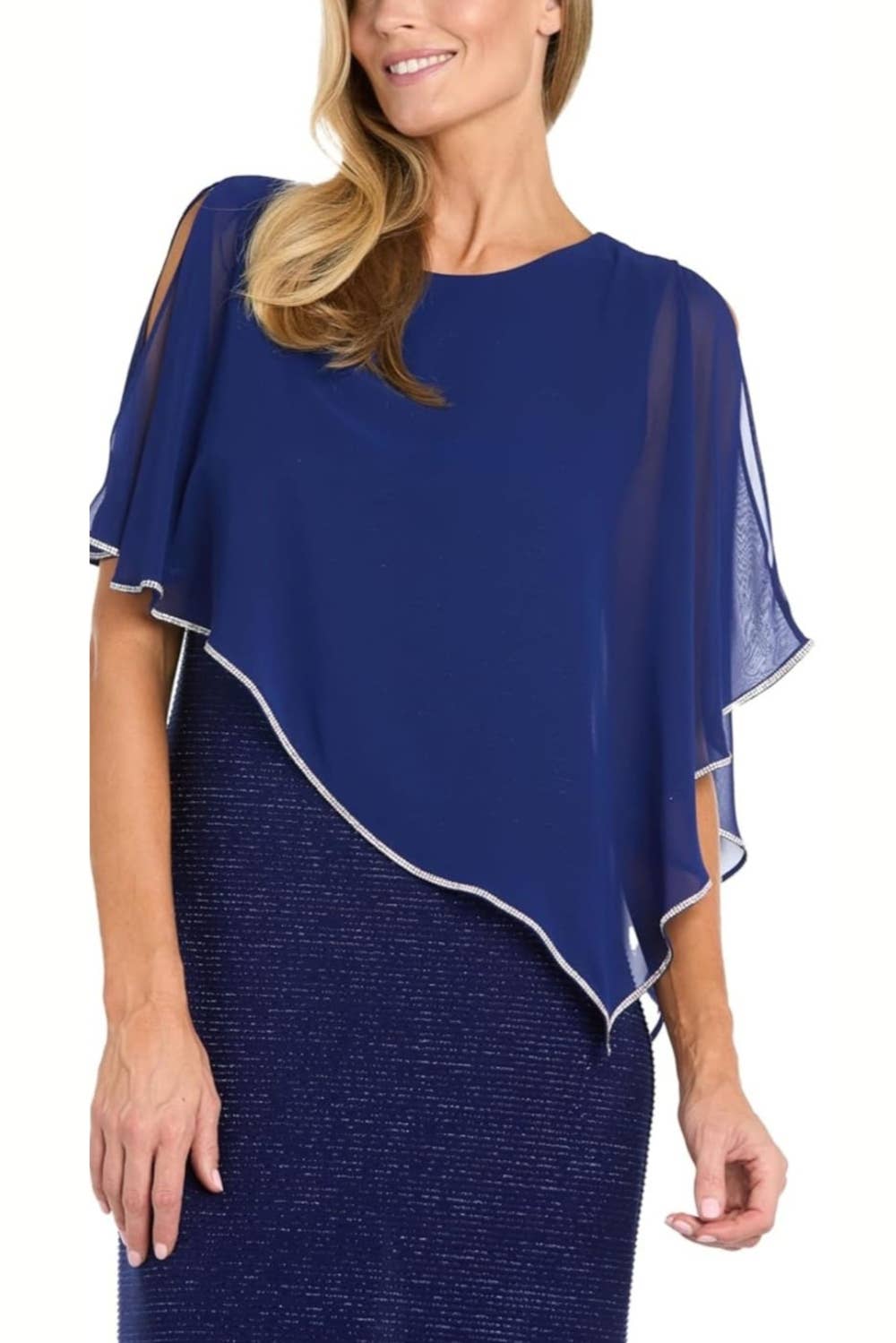 New Yorker's Apparel – wholesale Dress – Women's – RM Richards Sheer Cape Long Evening Dress4