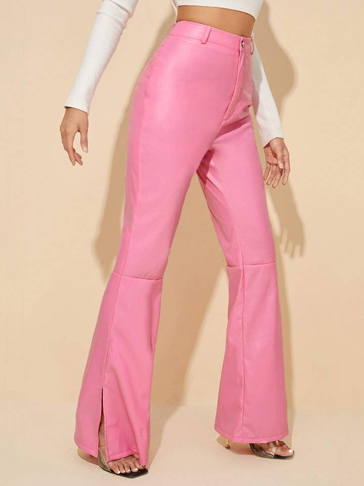 Flarix - Wholesale Pants - Women's - pu leather flare leg pants5