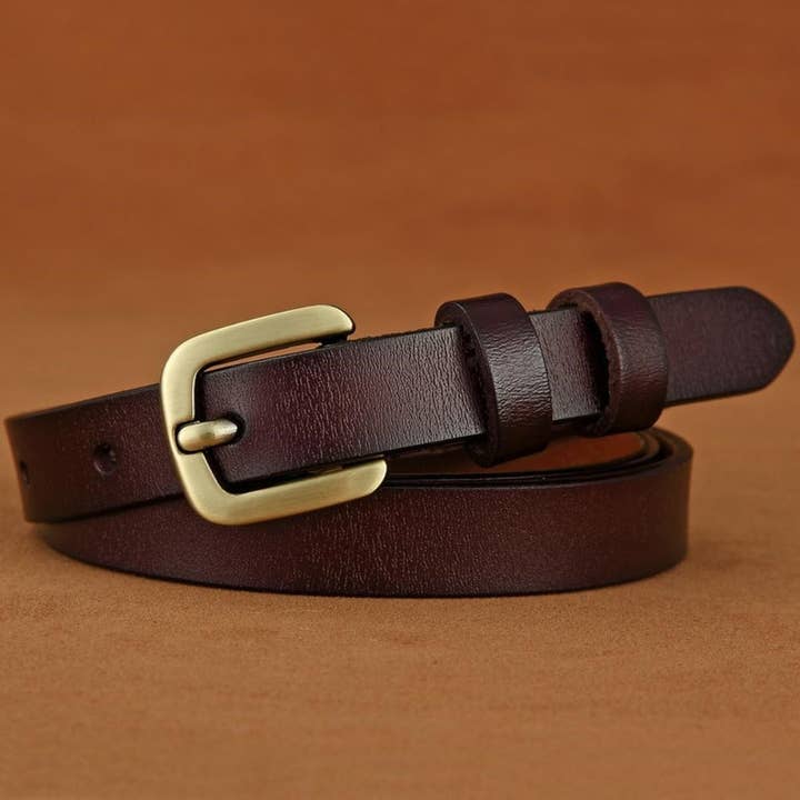 Genuine Leather Vintage Pin Buckle Casual Belt for wholesale by Sheer Trend