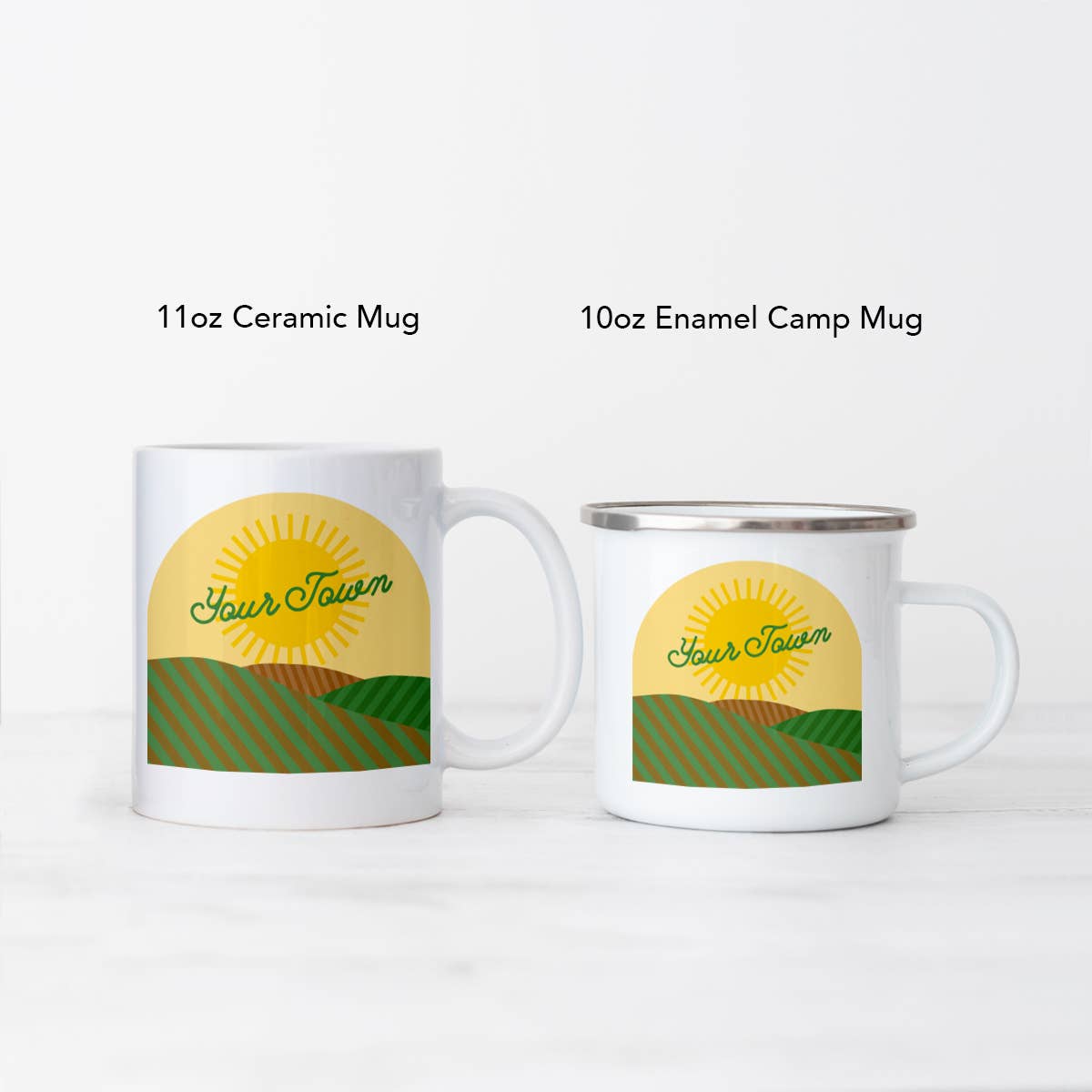 Rock Scissor Paper - Wholesale Coffee Mug - Personalized City Mug Farmland View1