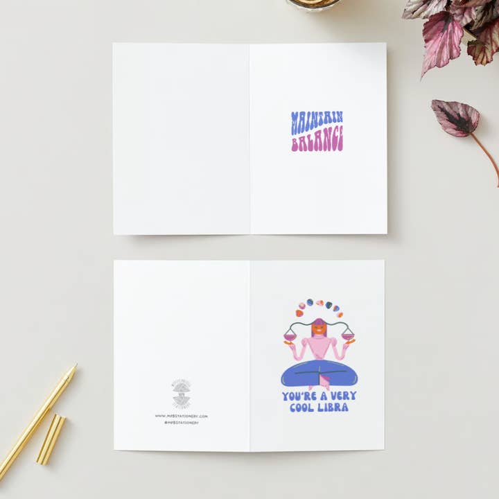 MPB Stationery - Wholesale Birthday Card - Libra Birthday Card2