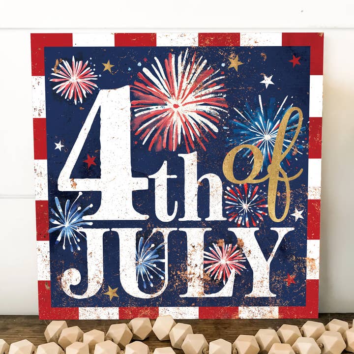 4th of July Patriotic Wall Art | Vibrant Watercolor Canvas Decor for wholesale by TX USA Corporation