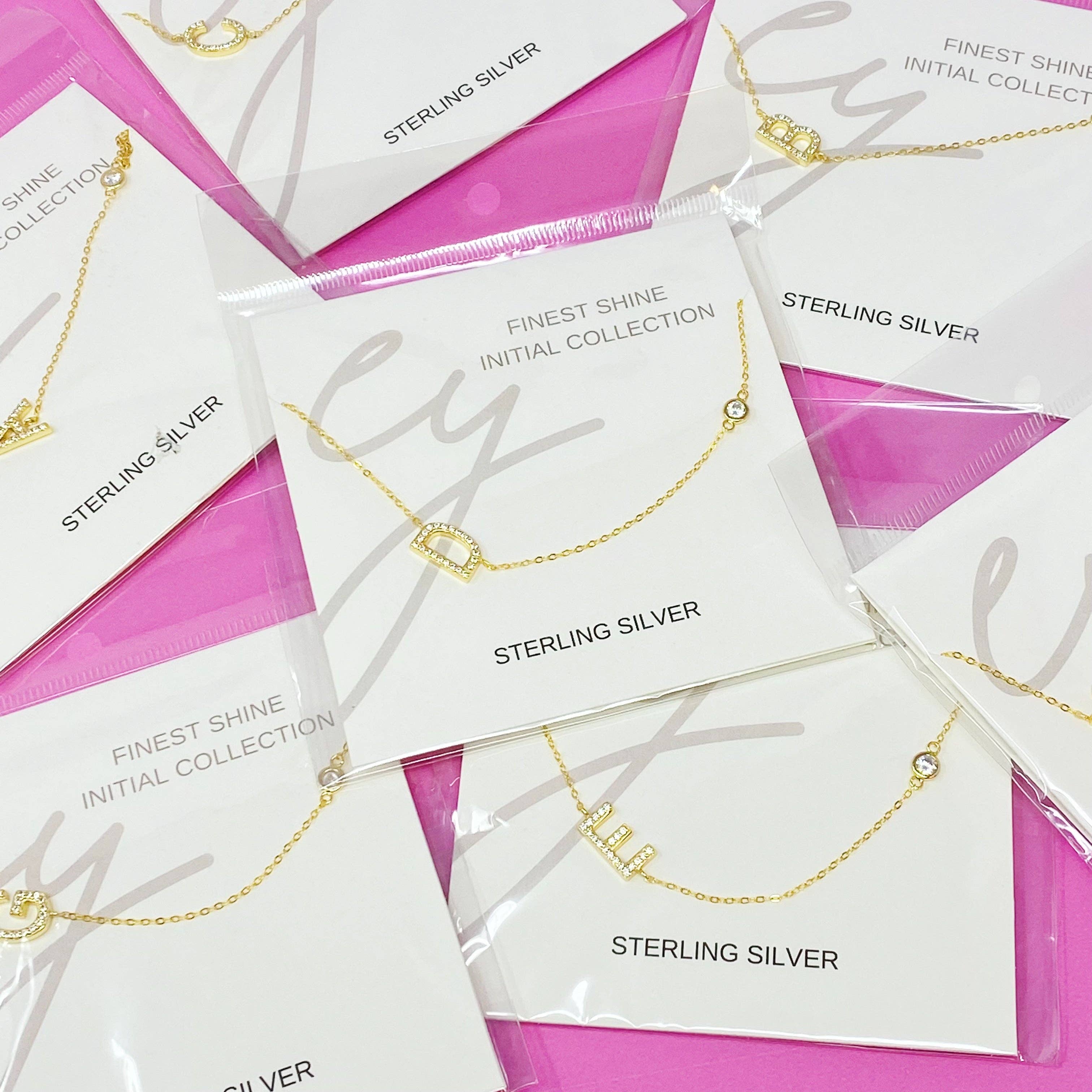 Ellison+Young - Wholesale Pendant/Charm Necklace - Finest Shine Initial Sterling Silver Necklace15