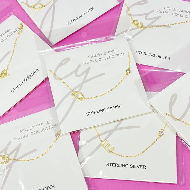 Ellison+Young - Wholesale Pendant/Charm Necklace - Finest Shine Initial Sterling Silver Necklace15