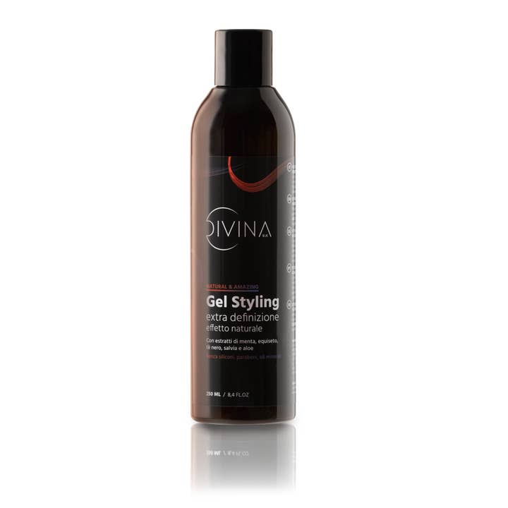 Natural effect styling gel 250ml for wholesale by Divina Cosmetics srl