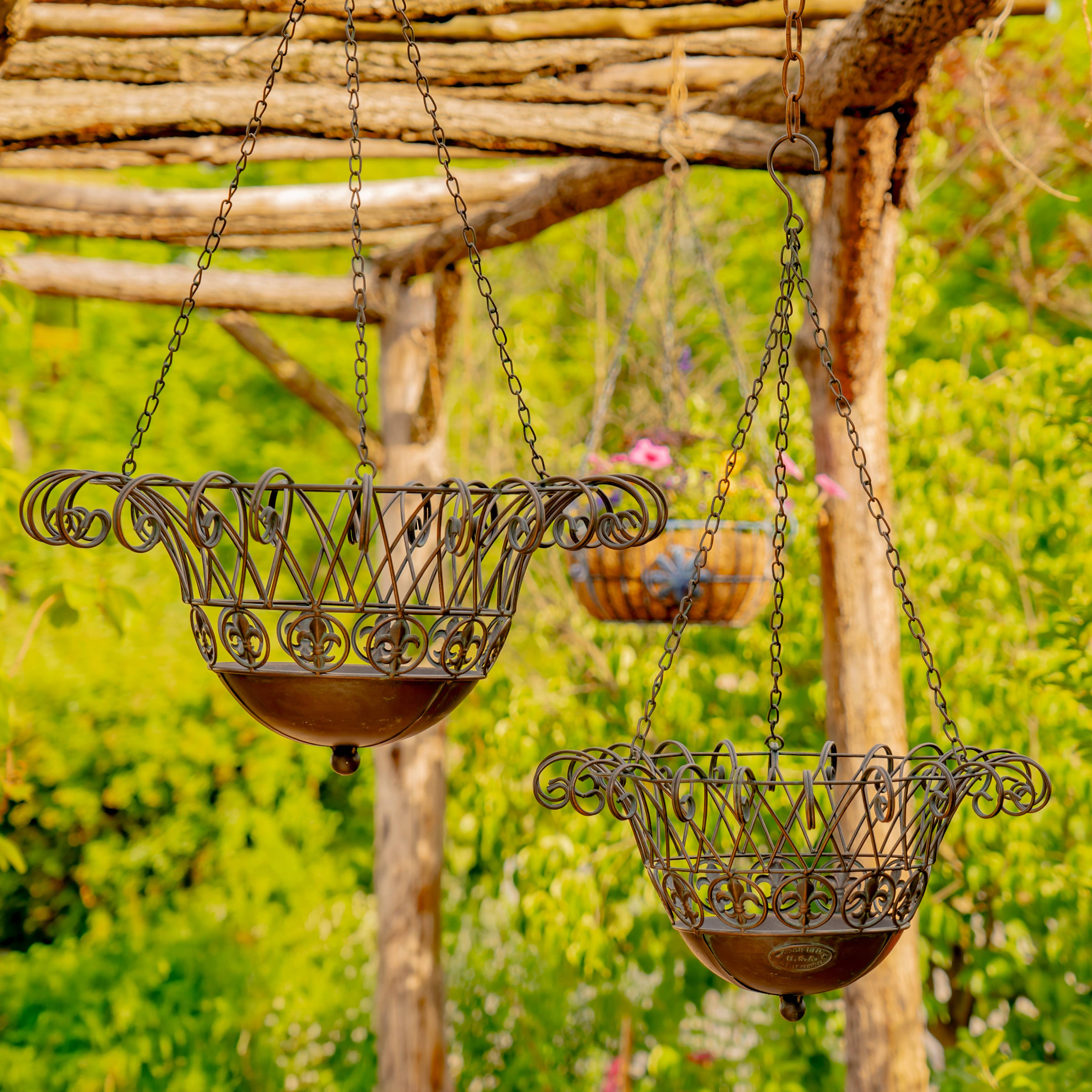 Zaer Ltd. International - Wholesale Hanging Planter - "Stephania" Hanging Basket Planters in 3 Colors 2 Pc/Set13
