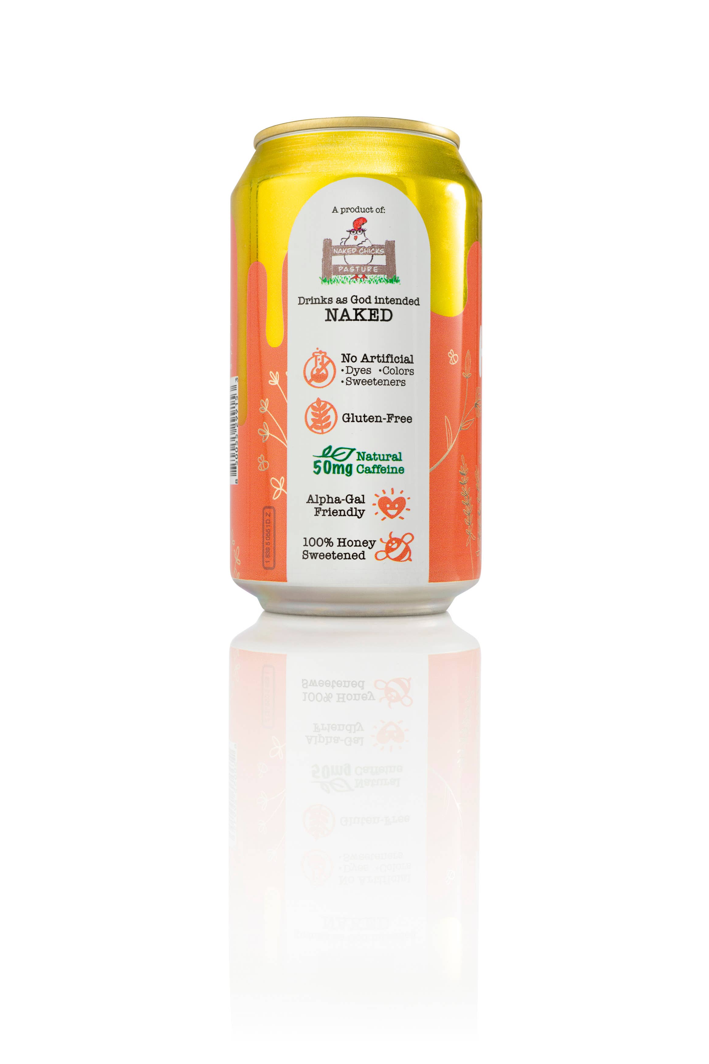 Yes Honey - Wholesale Soda/Carbonated Drink - Yes Honey - 100% Honey Sweetened Soda - Peach Vitality3