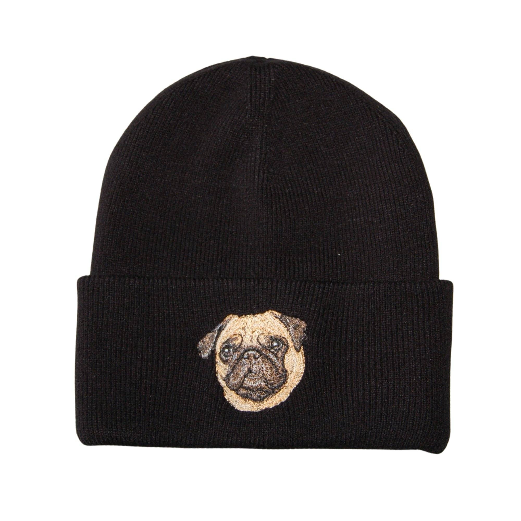HATPHILE - Wholesale Beanie - Unisex - HatPhile Pug Embroidery Soft Smooth Beanie – Cozy Winter Toque