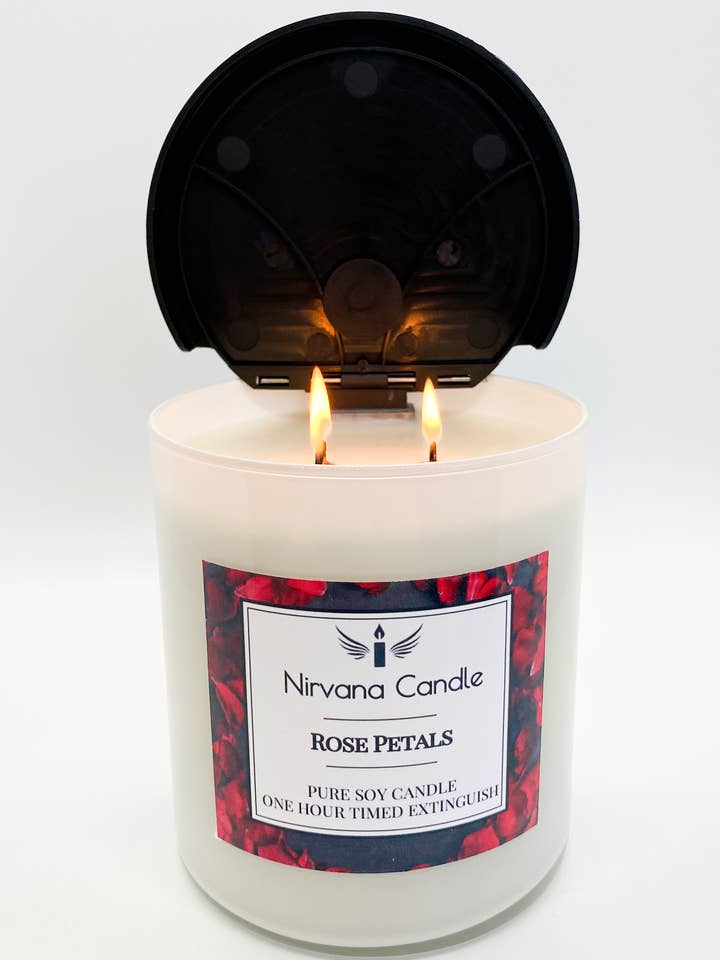 Rose Petals Self-Extinguishing Candle for wholesale by Nirvana Candle