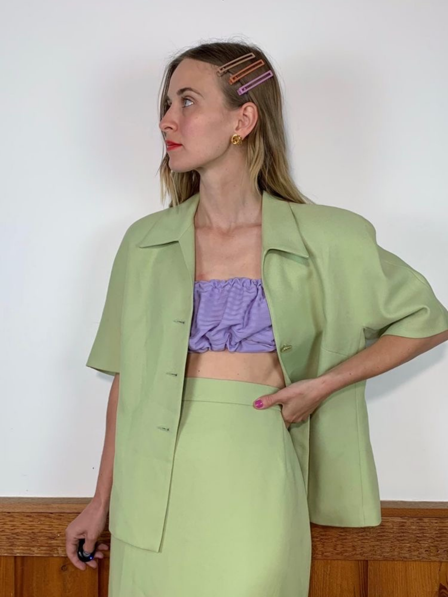 NAT + NOOR - Venta al por mayor Conjunto de accesorios para el pelo - Mujer - Set de 3 clips para cabello estilo aligator Yarrow en colores surtidos11