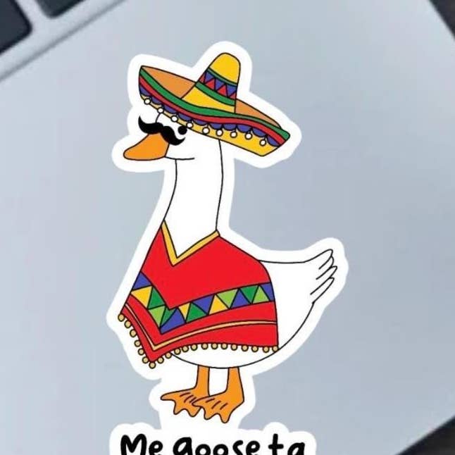 Me Goose Ta Funny Silly Goose 2.5" Vinyl Sticker for wholesale by Fable and Flame Co.