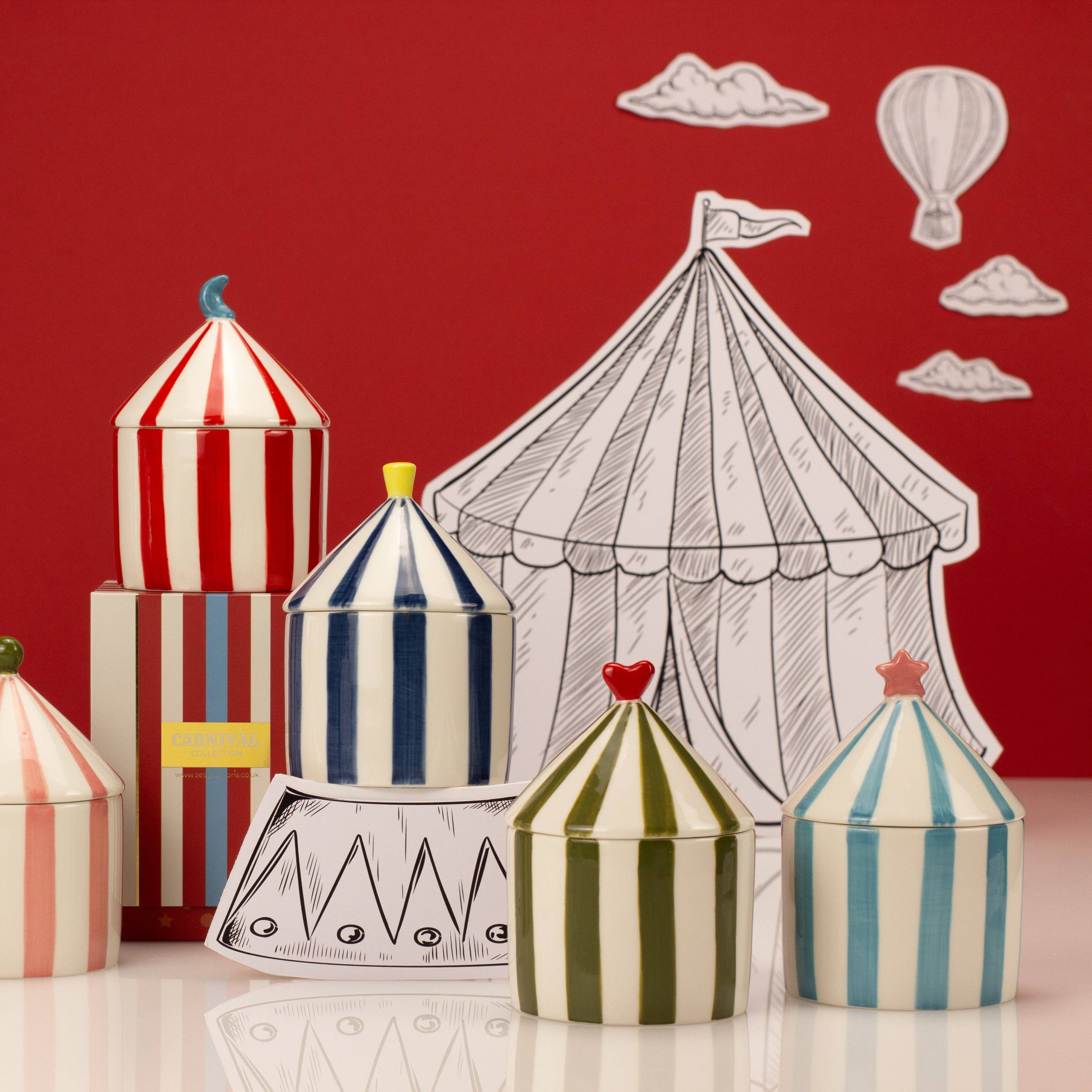 Zesty Lemons - Wholesale Jar/Filled Candle - Carnival: Acrobat Blue Candle - Activated Charcoal & Matcha3