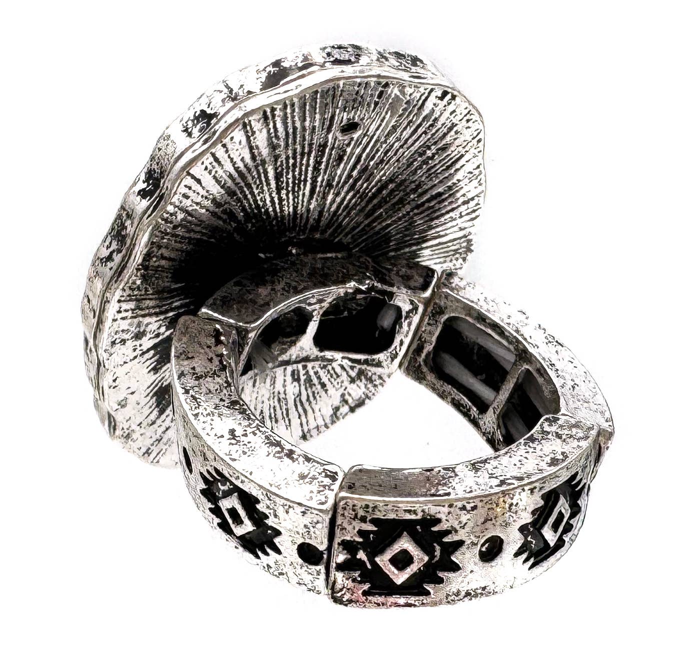 Lunar Deer - Wholesale Cocktail/gelegenheidsring - Zonnebloem Turkoois Steen Westerse Inheemse Stretch Ring1