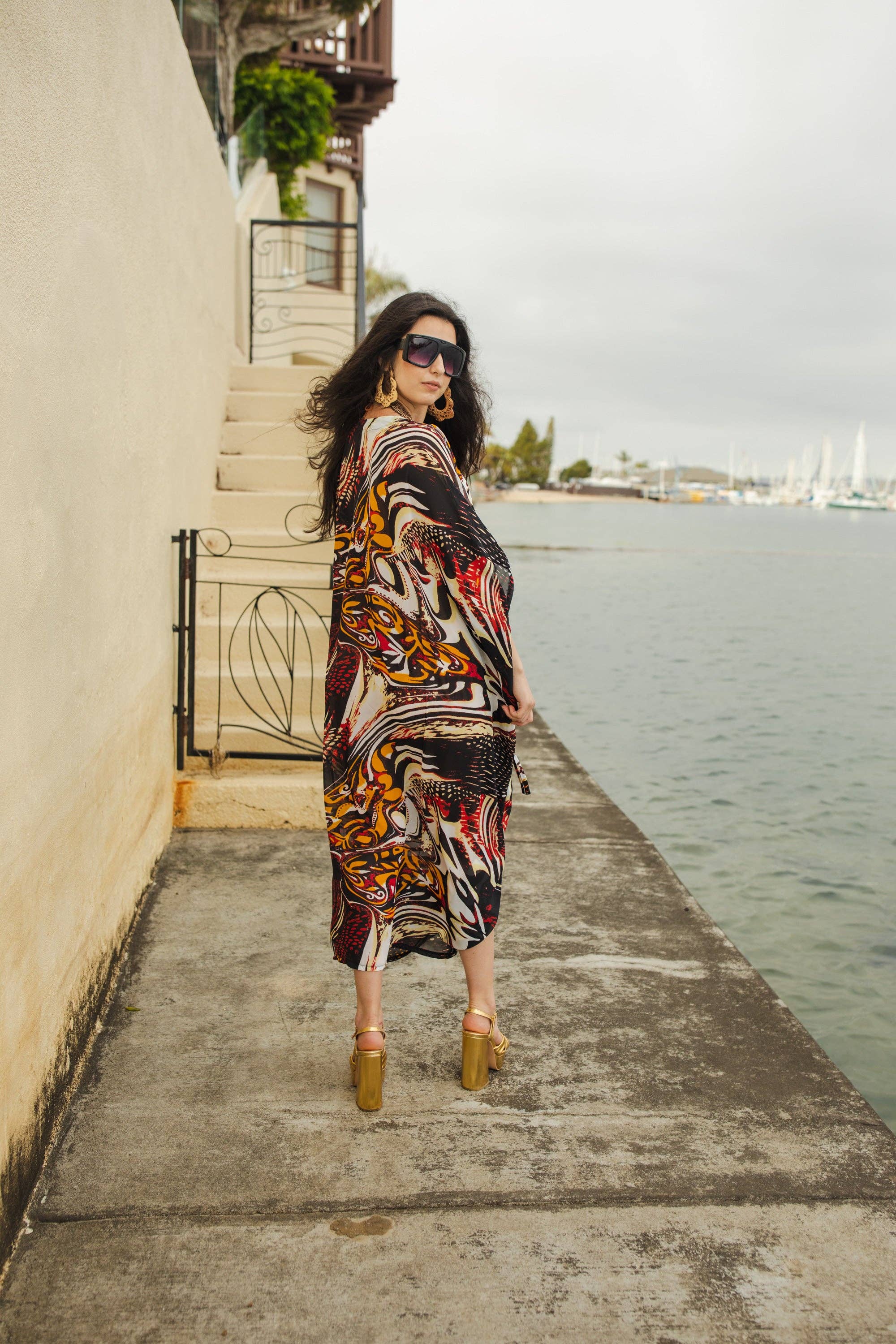 Jennafer Grace - Vente Caftan – femme - Robe caftan Actius en rouge1