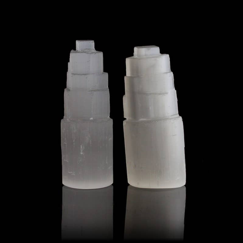 UniArt - Vendita all'ingrosso Pietra/cristallo spirituale - Torre di Selenite Grezza Intagliata per Feng Shui5