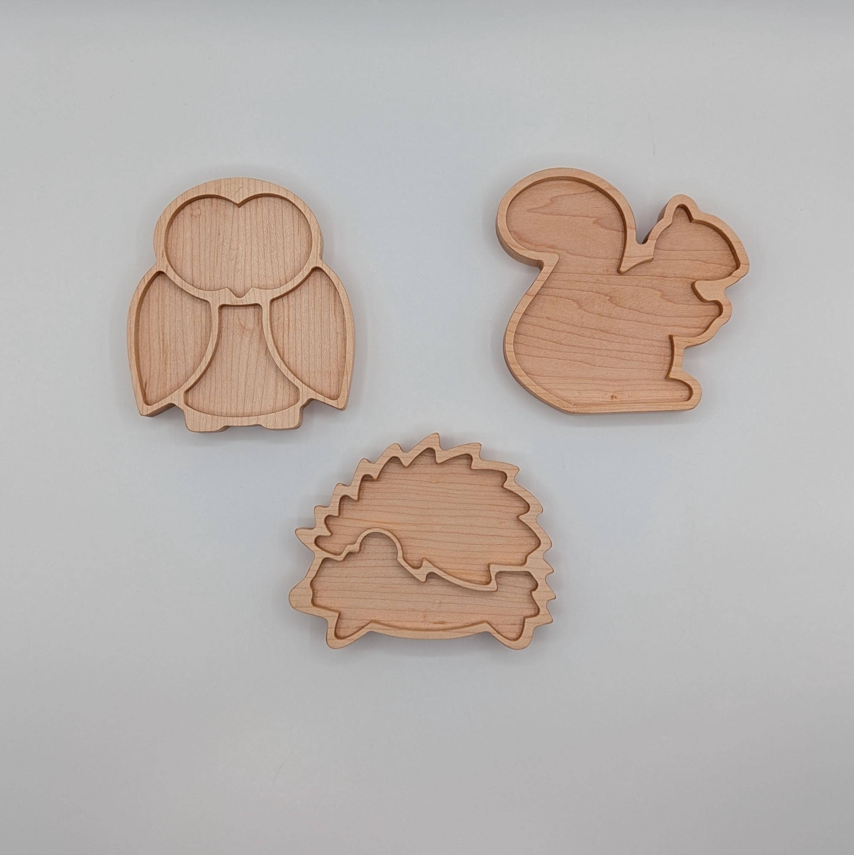 Carved Together Co – Brinquedo de madeira - Crianças por atacado – Tabuleiro Sensorial Mini Esquilo5