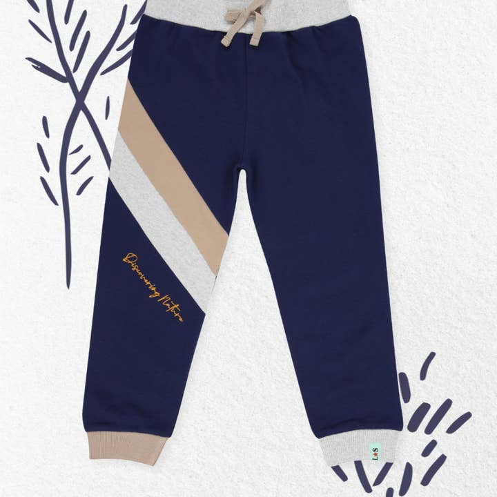 Jogging à blocs de couleur marine pour la vente par Lilly and Sid