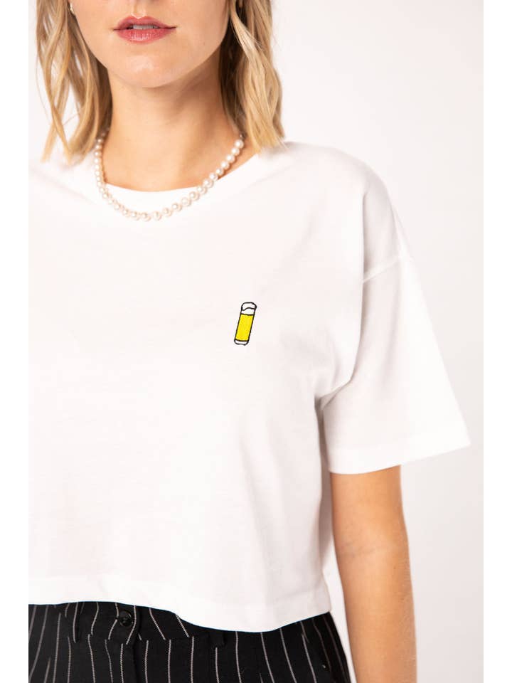 Fashion Drinks - Wholesale T-Shirt - Women's - Kölsch | Embroidered organic cotton crop top0