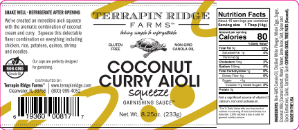 Terrapin Ridge Farms - Vente Sauces - Pressage d'aïoli au cari à la noix de coco2