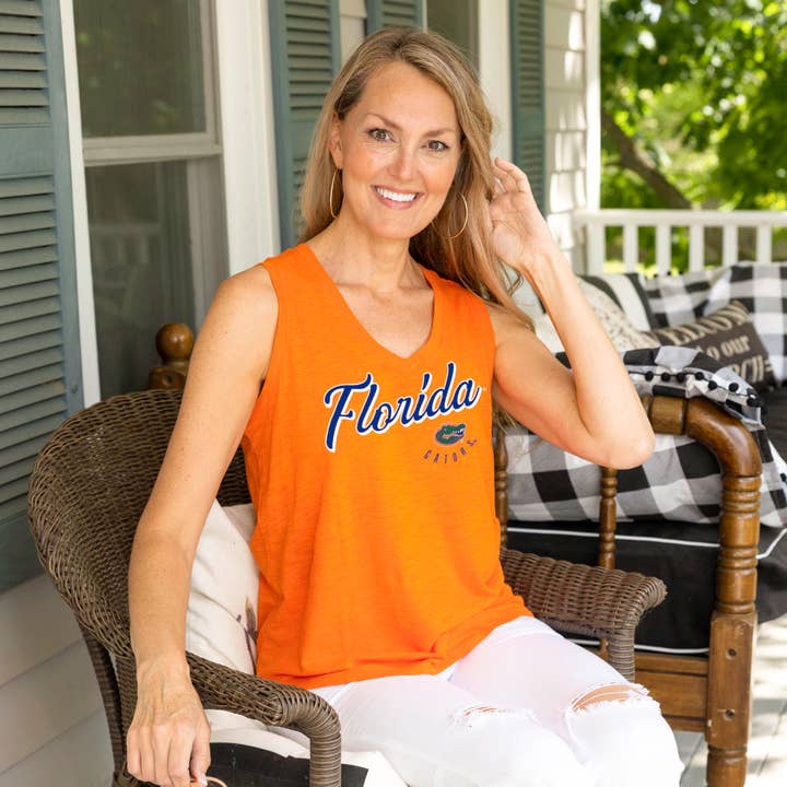 Flying Colors Apparel - Wholesale Tank Top - Women's - Florida Gators Sloan V-Neck Tank3