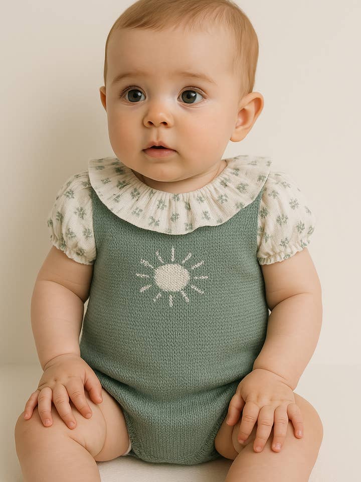 Cotton Socks - Wholesale Clothing Set - Baby - Ref:595F Cute Perlé 2-piece with blouse4