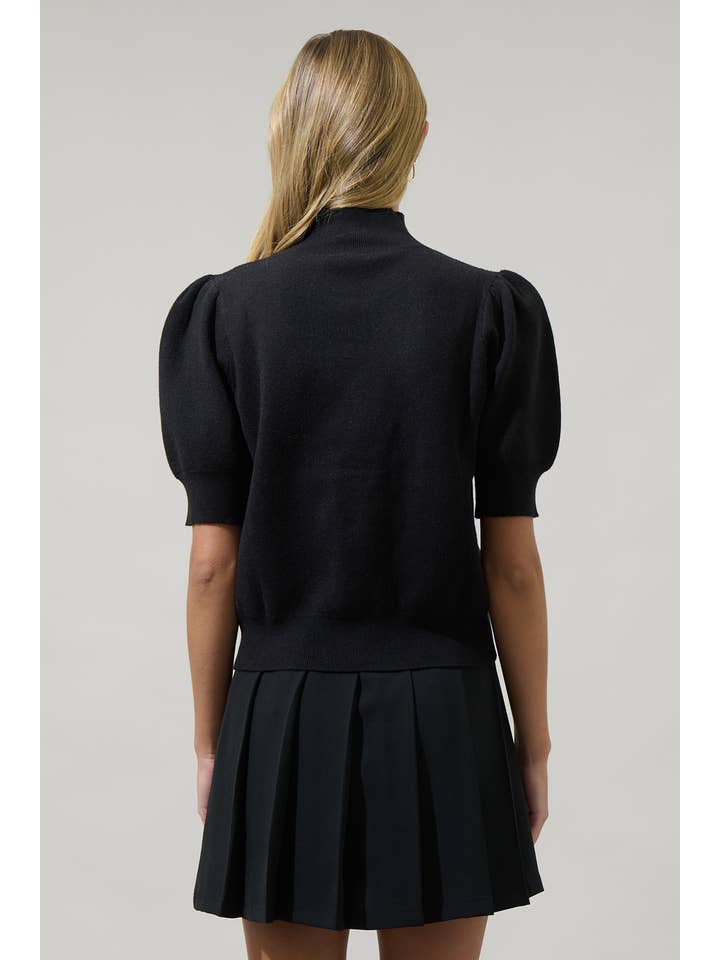 Sugarlips - Wholesale Knit Sweater - Women's - Russel Heart Puff Sleeve Sweater2