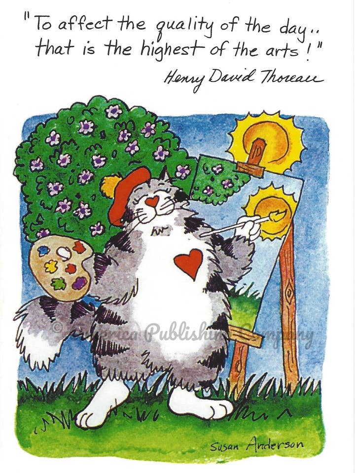 Anniversaire des félins - Henry David Thoreau pour la vente par FeLines
