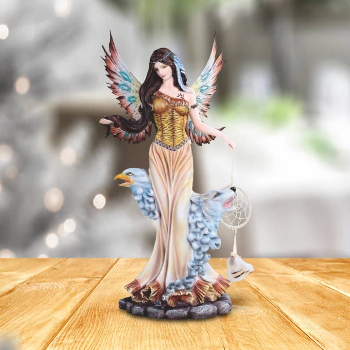 18"H Indian Fairy Animal Spirits Figurine Home Decor Gifts for wholesale by FC Design