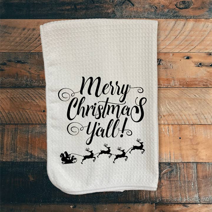 Merry Christmas Towel for wholesale by The Adorned Willows Marketplace LLC