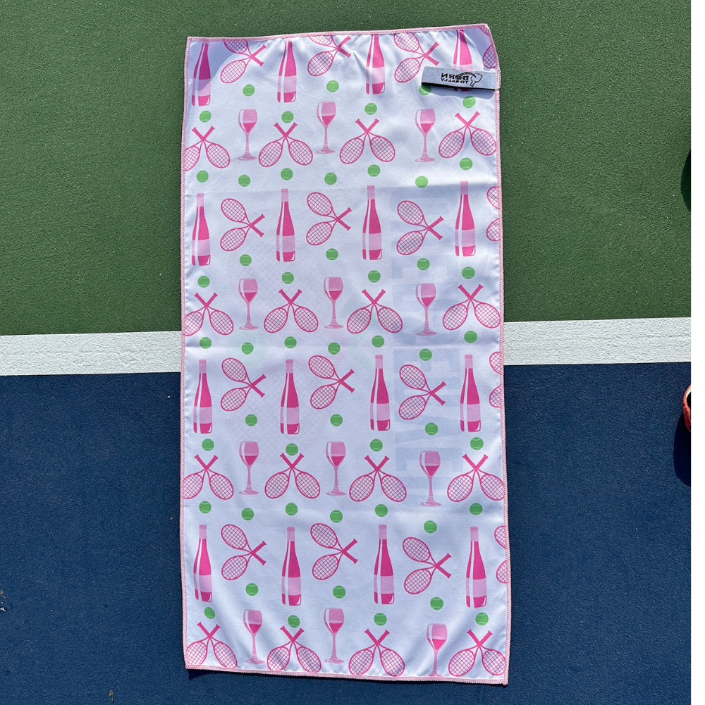Born to Rally - Wholesale Sports Towel - Over Served Tennis Double-Sided Microfiber Athletic Towel6