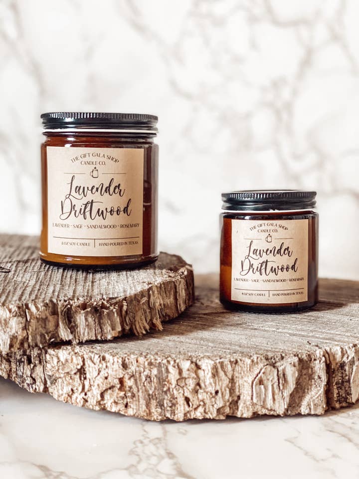 Amber Jar Soy Candle | Private Label Soy candles for wholesale by The Gift Gala Shop Candle Co.