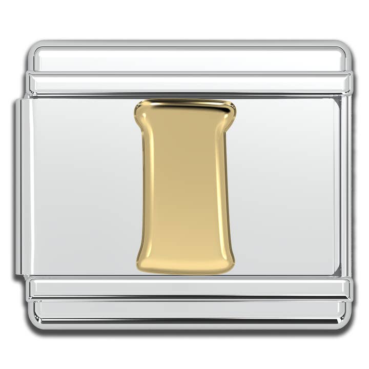 Natalia - Wholesale Individual Charm/Pendant - Italian Charm Letters A-Z - 9mm Gold Bracelet Charms5