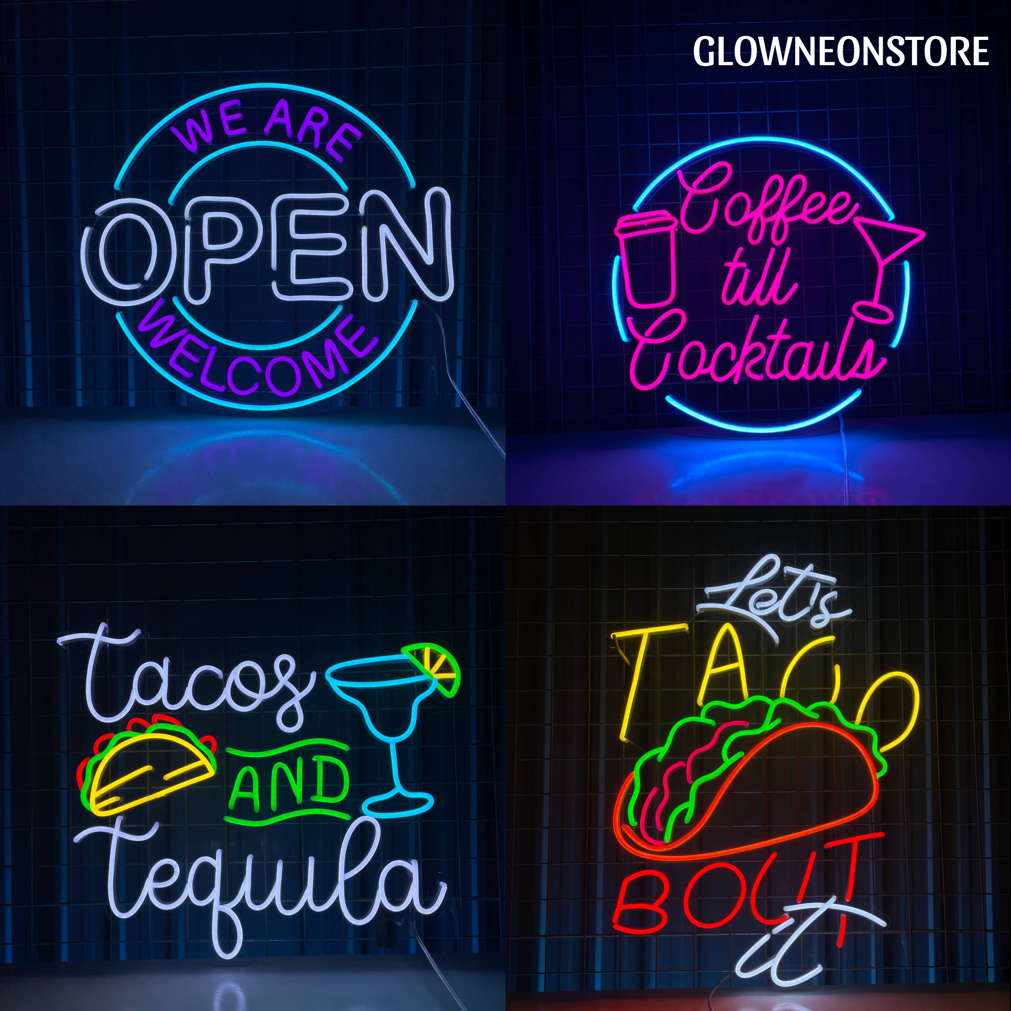 Glow Neon - Wholesale Neonbord - Aangepaste naam Neon Logobord, personaliseer Neon Led Sign Decor8