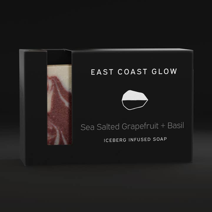 Pamplemousse salé de mer + basilic | Savon infusé Iceberg pour la vente par East Coast Glow