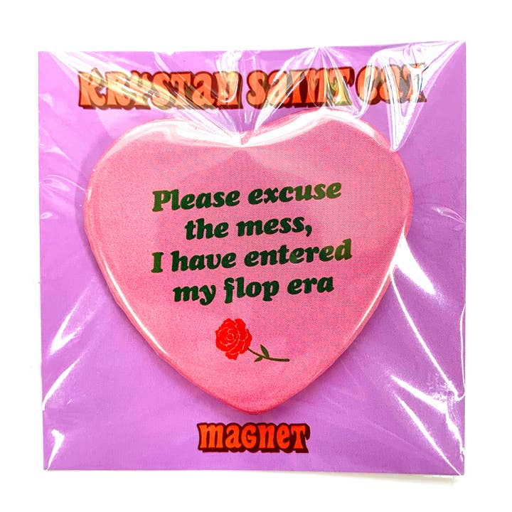 Flop Era Heart Shaped Magnet for wholesale by Krystan Saint Cat