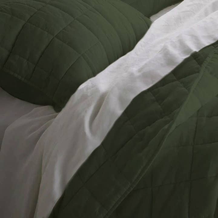 The Tangerine Store – Großhandel Bettwäsche-Set – Kastenstich - Leinen-Baumwoll-Steppsets8