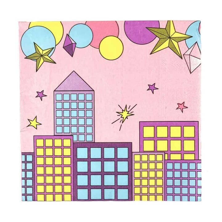 Servilletas rosas Supergirl, paquete de 16 para venta al por mayor de Anna + Pookie