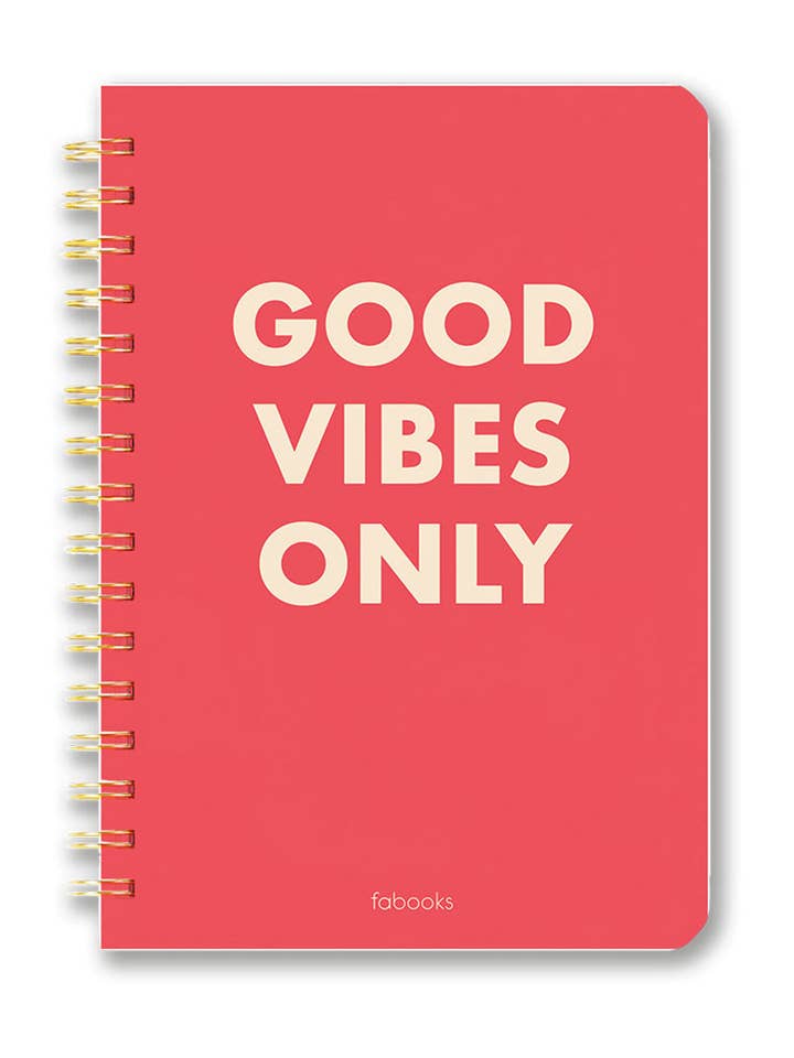 Good Vibes Only notitieboek - gevoerd, hardcover, spiraal voor wholesale door fabooks