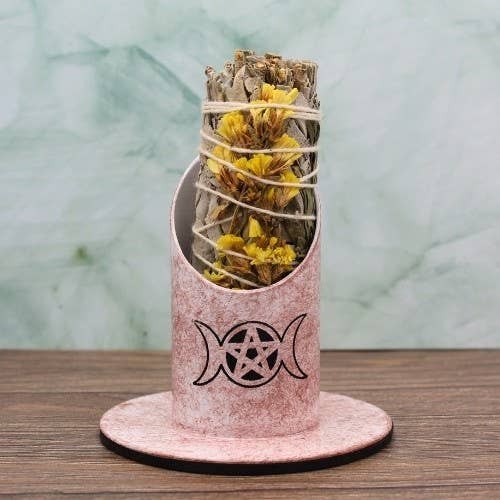 Green Tree – wholesale Incense holder – Iron Sage Burner Triple Moon & Star 9x8.5 cm2