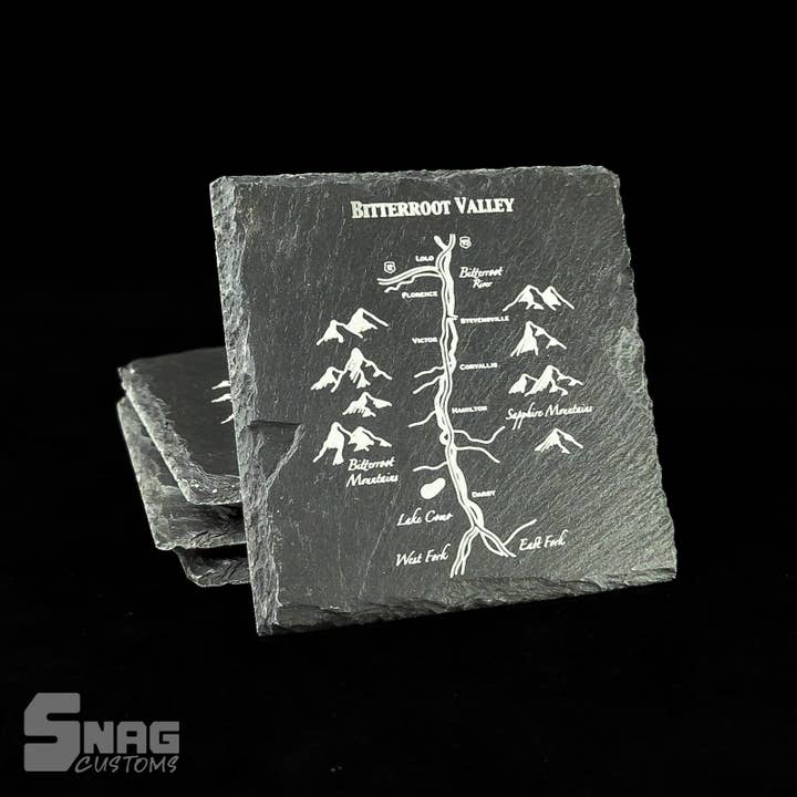Snag Customs - Wholesale Coasters - Laser Engraved Slate Coasters